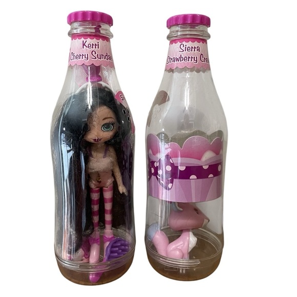 Yummi Land Soda Pop Doll Pet Kerri Cherry Soda Sierra Strawberry Cream 2 Pc Set - Picture 1 of 9